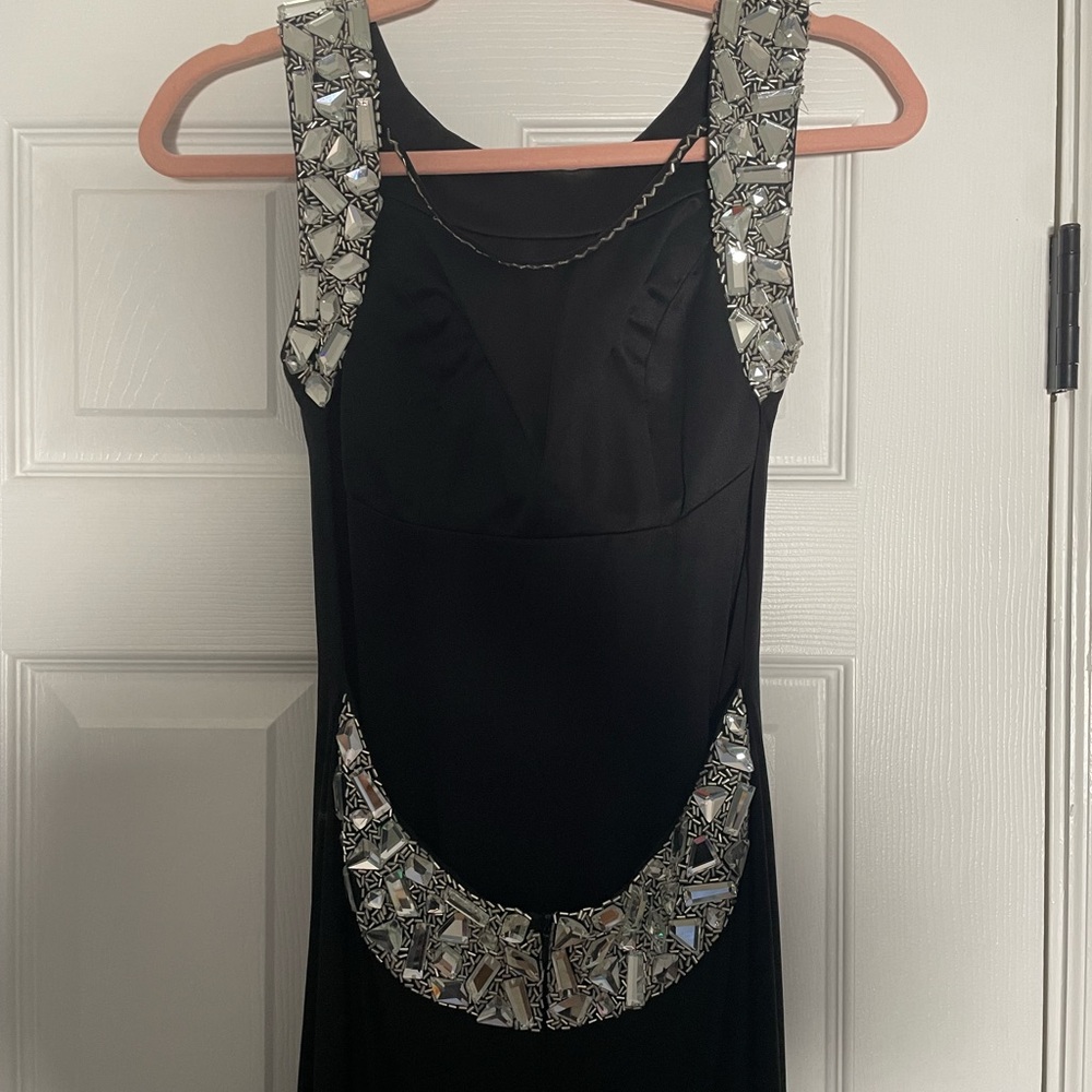 SHERRI HILL Womens Jeweled Low Back Prom Homecoming Formal Party Dress 4